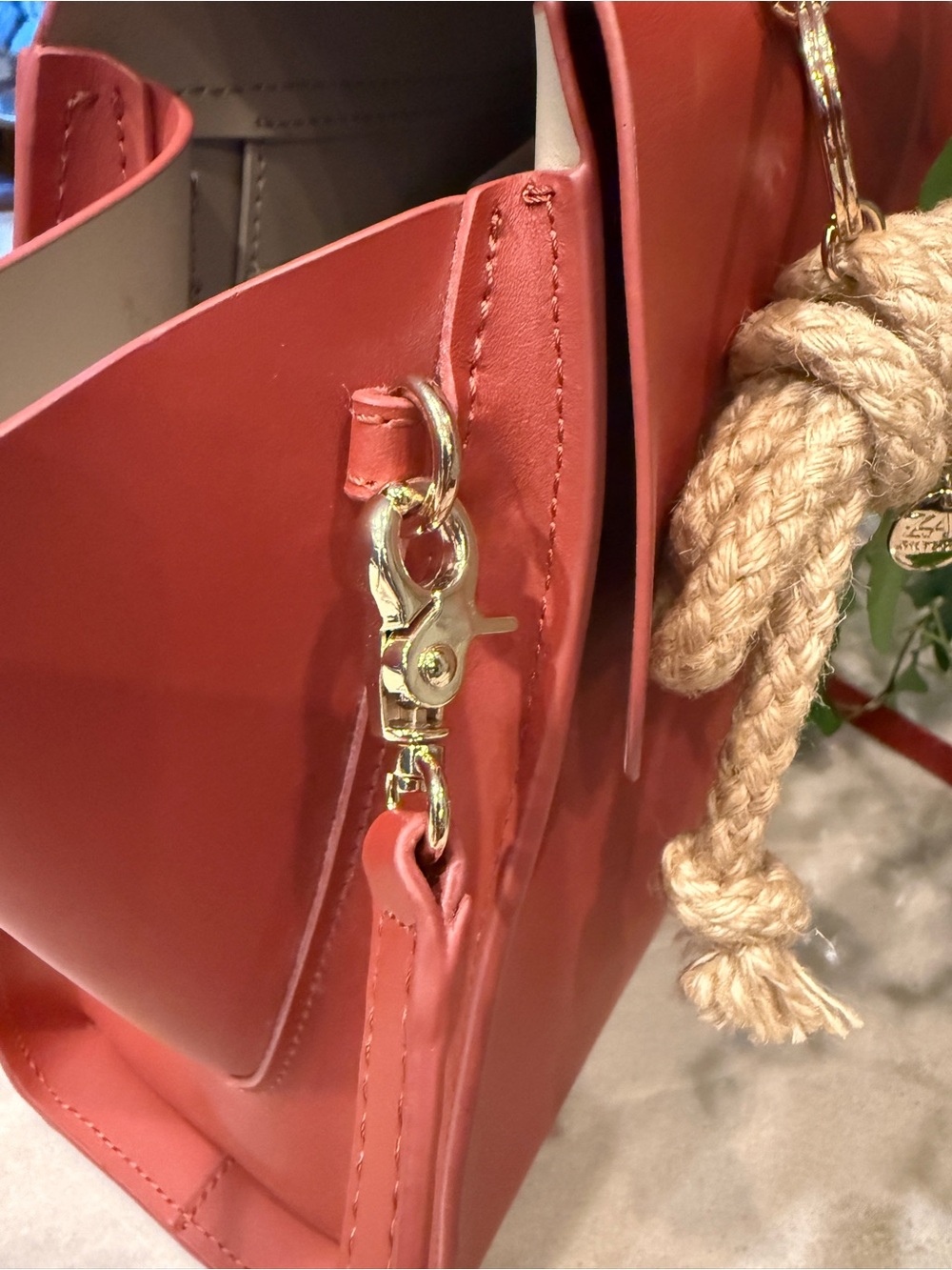 ZAC Zac Posen Eartha Leather Satchel Red Terracotta Gold Hardware - Picture 7 of 16